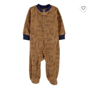 9M | New baby boy fleece Carter’s dog footie